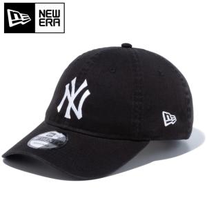 NEWERA ニューエラ 9TWENTY クロスストラップ ウォッシュドコットン ニューヨーク・ヤンキース ブラック×ホワイト 13562183 【帽子/キャップ/日除け】｜snb-shop