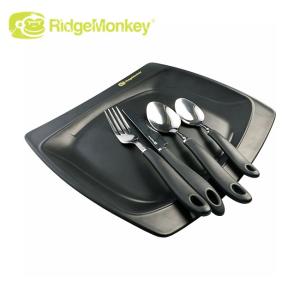 RidgeMonkey リッジモンキー SQ DLX Large Plate Set ラージプレートセット 【メラミン/食器/アウトドア/キャンプ/カトラリー/皿】｜snb-shop