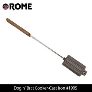 Rome Pie Iron ローム Dog n' Brat Cooker-Cast Iron  #1905 【BBQ】【CKKR】 ホットサンド サンドウィッチ 直火・IH両対応 アイロン 鋳鉄 アウトドア BBQ｜snb-shop