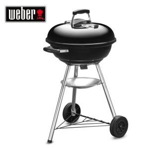 Weber ウェーバー コンパクトケトル チャコールグリル 47cm 温度計付き 1221308 【グリル/BBQ/コンロ/キャンプ/アウトドア】｜snb-shop