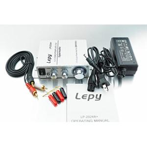 LEPY デジタルアンプ パワーアンプ ステレオアンプ LP-2024A+ アンプ シルバー 電源 付き
