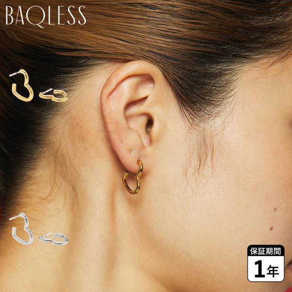 Baqless バックレス ピアス レディース 金属アレルギー つけっぱなし シルバー925 EMB...