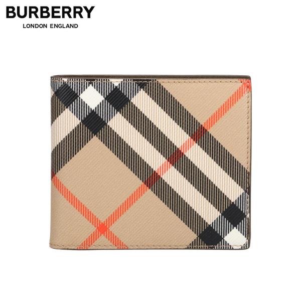 バーバリー BURBERRY 財布 二つ折り メンズ チェック BOOK WALLET IN COA...