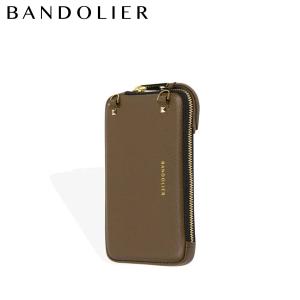 BANDOLIER バンドリヤー ポーチ スマホ 携帯 レザー エキスパンデッド フォレストブラウン ポーチ メンズ レディース ブラウン 21GRA｜sneak