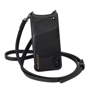 BANDOLIER バンドリヤー iPhone XR ケース スマホ 携帯 ショルダー アイフォン レザー EMMA PEWTER メンズ レディース ブラック 10EMM1001