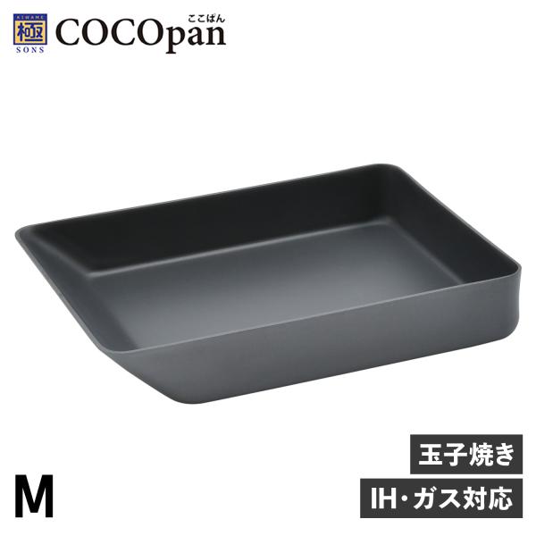 COCOpan ココパン 卵焼き器 フライパン グリル Mサイズ IH ガス対応 鉄 リバーライト ...