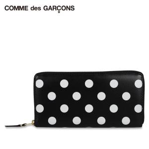 コムデギャルソン COMME des GARCONS 長財布 メンズ レディース ラウンドファスナー POLKA DOTS PRINTED ブラック 黒 SA0110PD｜sneak