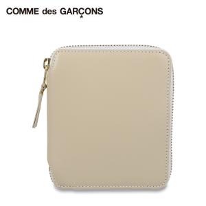 コムデギャルソン COMME des GARCONS 二つ折り財布 メンズ レディース ラウンドファスナー ARECALF ホワイト 白 SA2100