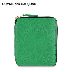 コムデギャルソン COMME des GARCONS エンボスフォレスト 財布 二つ折り メンズ レディース ラウンドファスナー EMBOSSED FOREST グリーン SA2100EF｜sneak