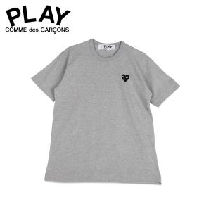 プレイ コムデギャルソン PLAY COMME des GARCONS Tシャツ 半袖 メンズ ブラックハート ロゴ BLACK HEART PLAY T-SHIRT グレー T076｜sneak