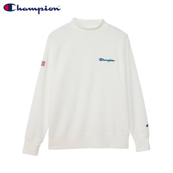 チャンピオン Champion シャツ 長袖 モックネック ゴルフウェア メンズ 速乾 UVカット ...