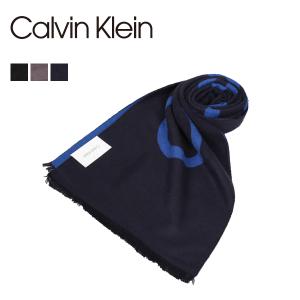 カルバンクライン Calvin Klein マフラー ストール メンズ CK LOGO WOVEN SCARF ブラック グレー ネイビー 黒 1CK0124｜sneak