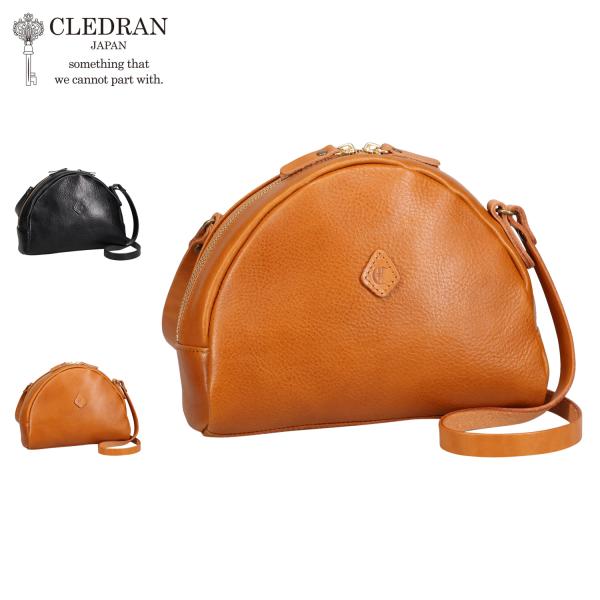 CLEDRAN クレドラン バッグ ショルダーバッグ セミサークル レディース 本革 牛革 斜めがけ...