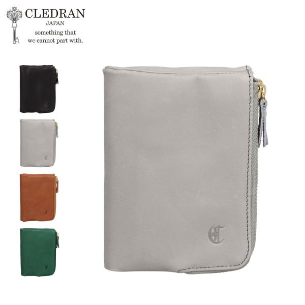 CLEDRAN クレドラン 財布 二つ折り レディース 本革 ファスナー REVEN WALLET ...