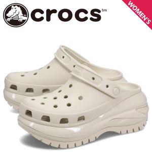 クロックス crocs サンダル クラシック メガ クラッシュ クロッグ レディース 厚底 CLASSIC MEGA CRUSH CLOG ベージュ 207988-2Y2｜スニークオンラインショップ