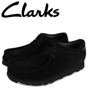 クラークス Clarks ワラビー ゴアテックス シューズ メンズ 防水 WALLABEE GTX ブラック 黒 26149449｜sneak