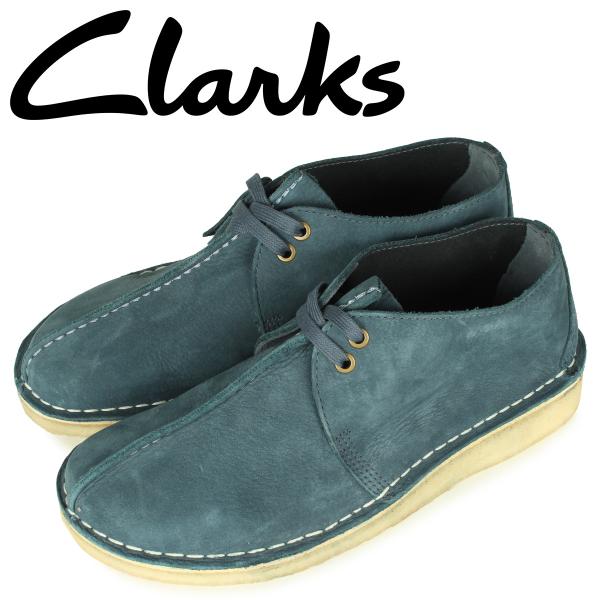 クラークス Clarks デザートトレック ブーツ メンズ レザー DESERT TREK ブルー ...