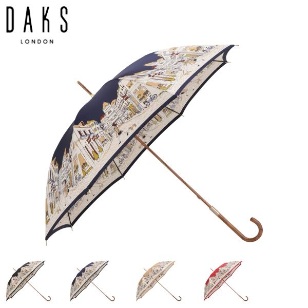 ダックス DAKS 長傘 雨傘 レディース 60cm 日本製 軽量 ブラック ネイビー ベージュ レ...