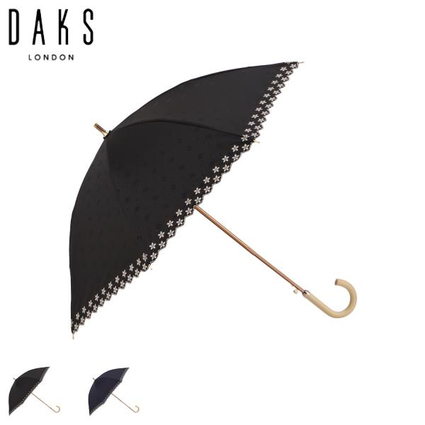 ダックス DAKS 雨傘 日傘 長傘 晴雨兼用 ドットDDジャガードボーラ刺繍 レディース 47cm...