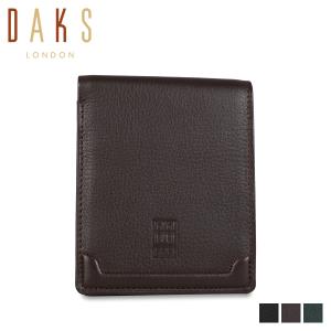 DAKS ダックス 二つ折り財布 メンズ WALLET ブラック ダーク ブラウン グリーン 黒 DP20912｜sneak