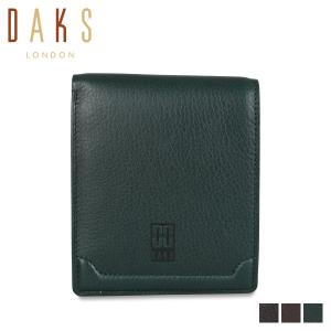 DAKS ダックス 二つ折り財布 メンズ WALLET ブラック ダーク ブラウン グリーン 黒 DP21214｜sneak