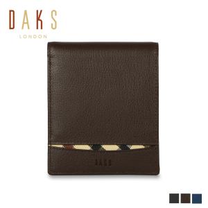 DAKS ダックス 二つ折り財布 メンズ 本革 WALLET ブラック ブラウン ブルー 黒 DP27113｜sneak