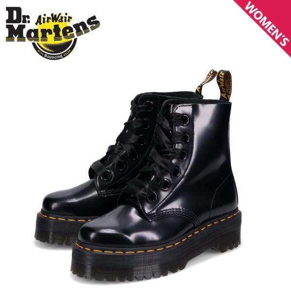 ドクターマーチン Dr.Martens 6ホール ブーツ モリー レディース 厚底 MOLLY ブラ...