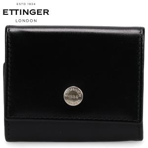 エッティンガー ETTINGER 財布 コインケース 小銭入れ メンズ 本革 STERLING COIN PURSE WITH CARD POCKET ブラック ST145JR｜sneak