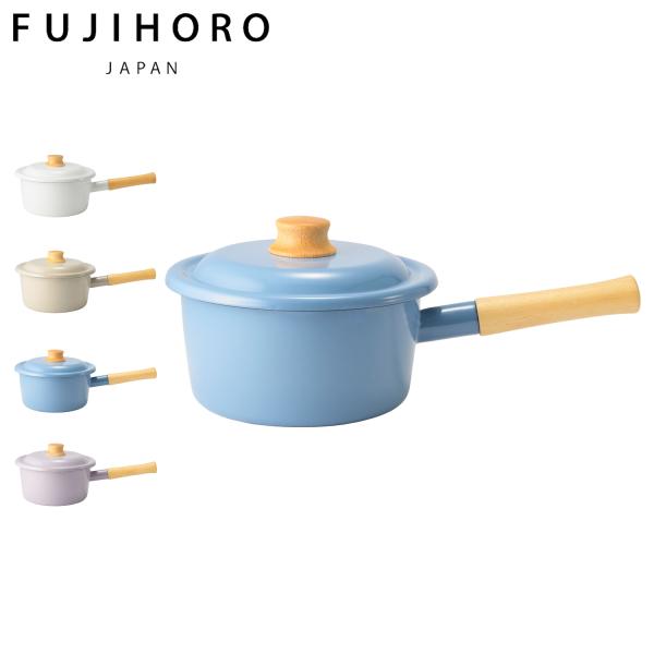 富士ホーロー 片手鍋 ソースパン コットンプラス 18cm IH ガス対応 COTTON PLUS ...