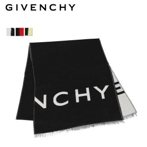 ジバンシィ GIVENCHY マフラー メンズ レディース ブラック ホワイト レッド イエロー 黒 白 GV3518 J4180｜sneak