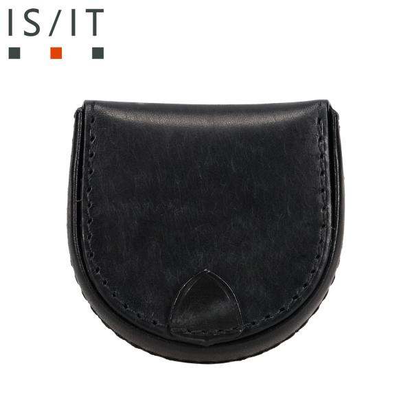 IS/IT イズイット ミニ財布 小銭入れ トスカーナ メンズ レディース 本革 馬蹄型 ブラック ...