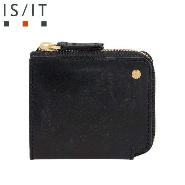 IS/IT イズイット 財布 二つ折り財布 トスカーナ メンズ レディース 札 小銭 本革 L字ファ...