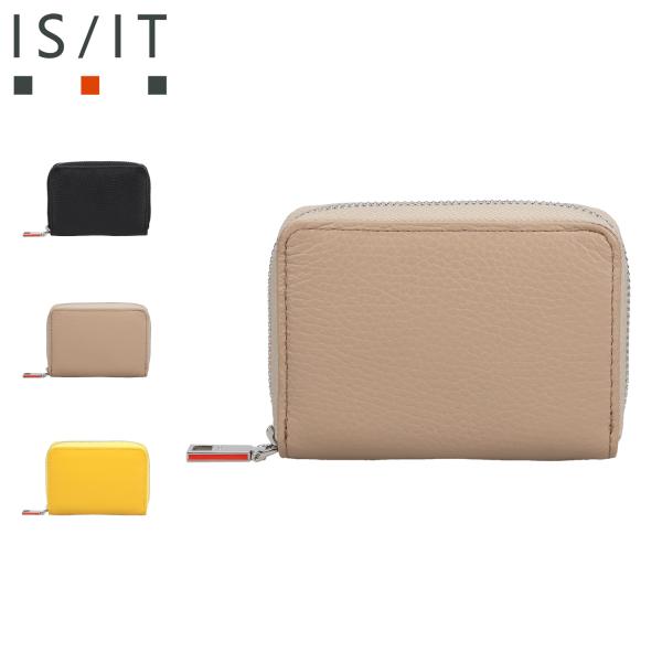 IS/IT イズイット 財布 二つ折り メンズ レディース ラウンドファスナー じゃばら 本革 アコ...
