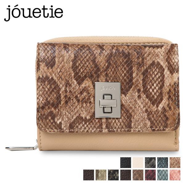 ジュエティ jouetie 財布 三つ折り レディース ブラック アイボリー グレー ネイビー ベー...