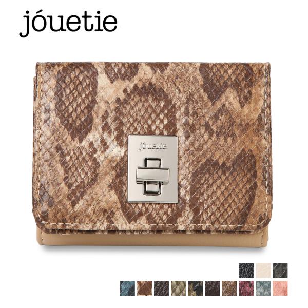 ジュエティ jouetie 財布 ミニ財布 三つ折り レディース ブラック アイボリー グレー ネイ...