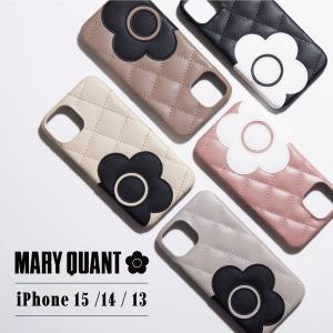 MARY QUANT マリークヮント iPhone 15 14 ケース スマホケース 携帯 レディース PU QUILT LEATHER SHELL CASE｜sneak