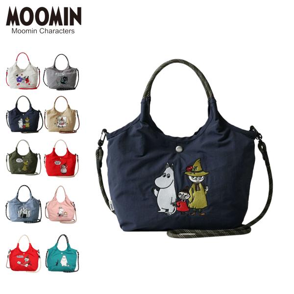ムーミン MOOMIN トートショルダーバッグ レディース 4L 斜めがけ 軽量 ホワイト グレー ...