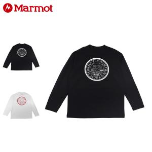 マーモット Marmot Tシャツ 長袖 ロンT カットソー スタンプ ロングスリーブ メンズ 50周年記念 限定 50th Anniversary Stamp-T ブラック ホワイト TSSMC409｜sneak