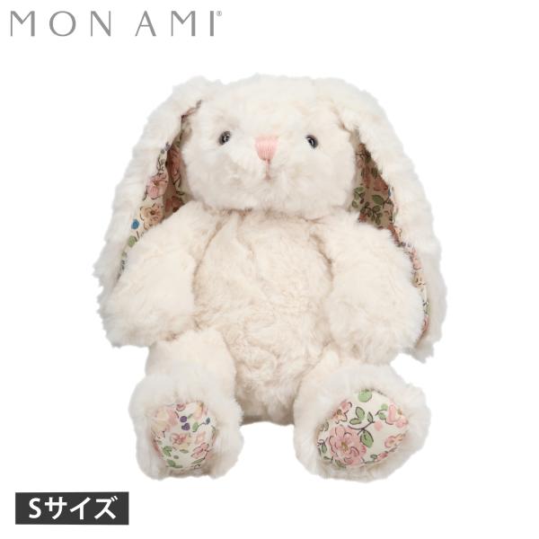 モナミ MON AMI ぬいぐるみ おもちゃ 人形 うさぎ フェイス クリームフローラルバニー S ...
