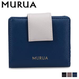 ムルーア MURUA 財布 二つ折り レディース BIFOLD WALLET ブラック ベージュ ブルー 黒 MR-W1163｜sneak