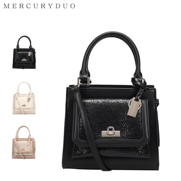 マーキュリーデュオ MERCURYDUO ハンドショルダーバッグ メタリッククラック調型押し レディ...
