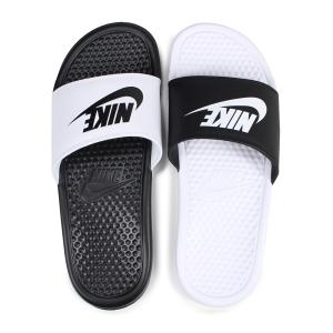 ナイキ NIKE サンダル ベナッシ シャワーサンダル スポーツ メンズ レディース BENASSI JUST DO IT MISMATCH 818736-011 ブラック ホワイト｜sneak