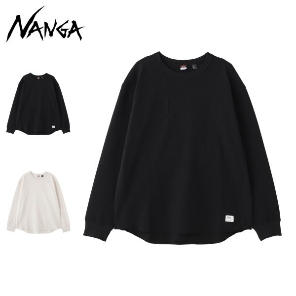 NANGA ナンガ Tシャツ 長袖 ロンT カットソー エアフレックス ワッフル メンズ 無地 クル...