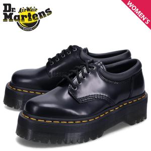 訳あり BOX破損 ドクターマーチン Dr.Martens シューズ 5ホール クアッド レディース 厚底 8053 QUAD 5 TIE SHOE ブラック 黒 24690001 返品不可｜sneak