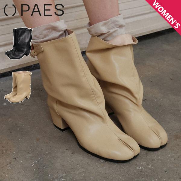 PAES WIDE BUCKLE TABI BOOTS ペイズ ブーツ ミドルブーツ 足袋ブーツ レ...
