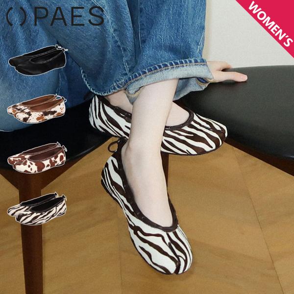 PAES CALF STRING FLAT ペイズ フラットシューズ 足袋 パンプス スリッポン レ...