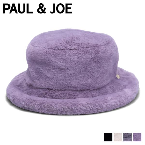 ポールアンドジョー PAUL &amp; JOE 帽子 バケットハット レディース 猫 ブラック オフ ホワ...