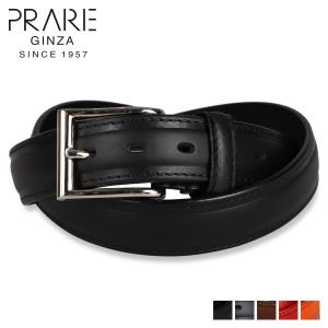 プレリーギンザ PRAIRIE GINZA ベルト メンズ 本革 LEATHER BELT ブラック ネイビー ブラウン レッド オレンジ 黒 NB16310