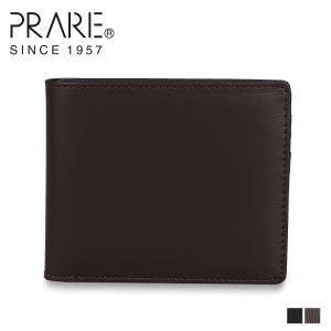 プレリー PRAIRIE 二つ折り財布 メンズ 本革 フレンチ ボックス カーフ FRENCH BOX CALF ブラック ブラウン 黒 NP11212｜sneak