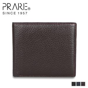 プレリー PRAIRIE 二つ折り財布 メンズ 本革 イタリアンディア ITALIANDEERSKIN ブラック ネイビー ブラウン 黒 NP17211